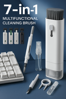 7 in 1 Computer Keyboard Cleaner Brush Kit Earphone Cleaning Pen For Headset Keyboard Cleaning Tools Cleaner Keycap Puller Kit